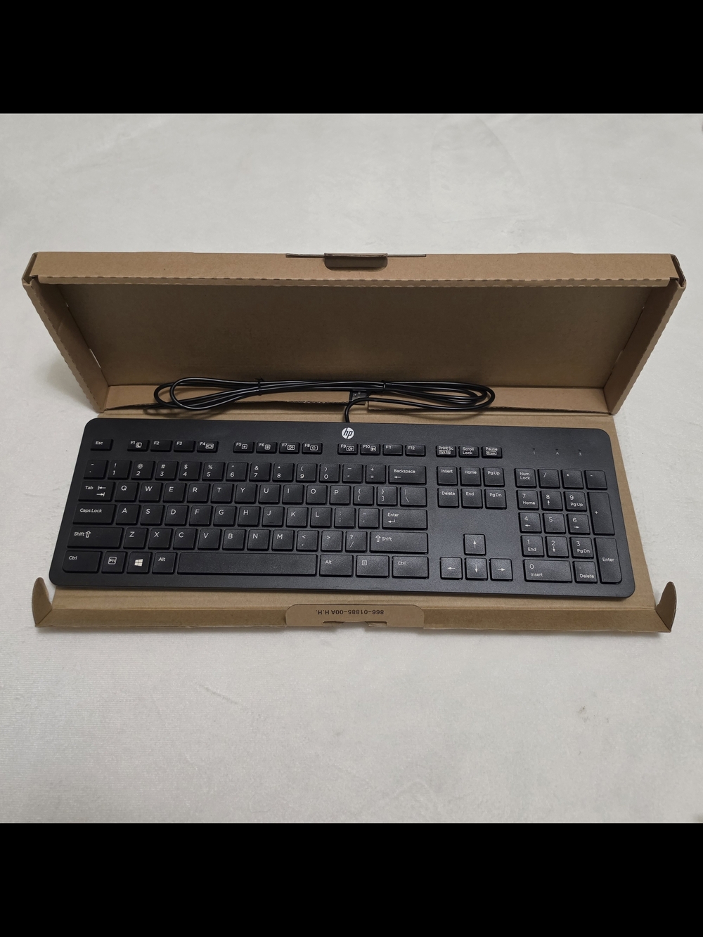 HP SK-2120 Wired Keyboard, Black, with USB Cable - New in Box